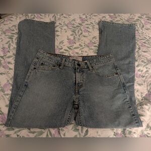 Levi Strauss Junior 5 Short Low-rise Bootcut Light Blue Wash Denim Jeans